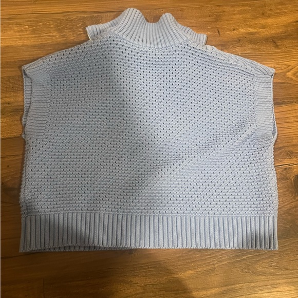 Entro Blue Knit Half Zip Sweater Vest Sleeveless NWT Size Small - Picture 4 of 4